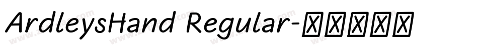 ArdleysHand Regular字体转换
